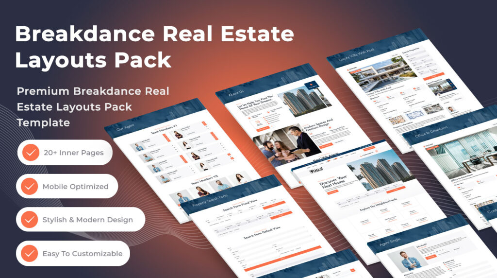 Breakdance Real Estate Layouts Pack