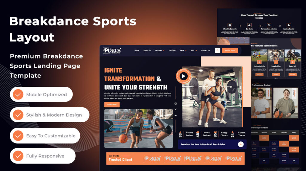Breakdance Sports Layout
